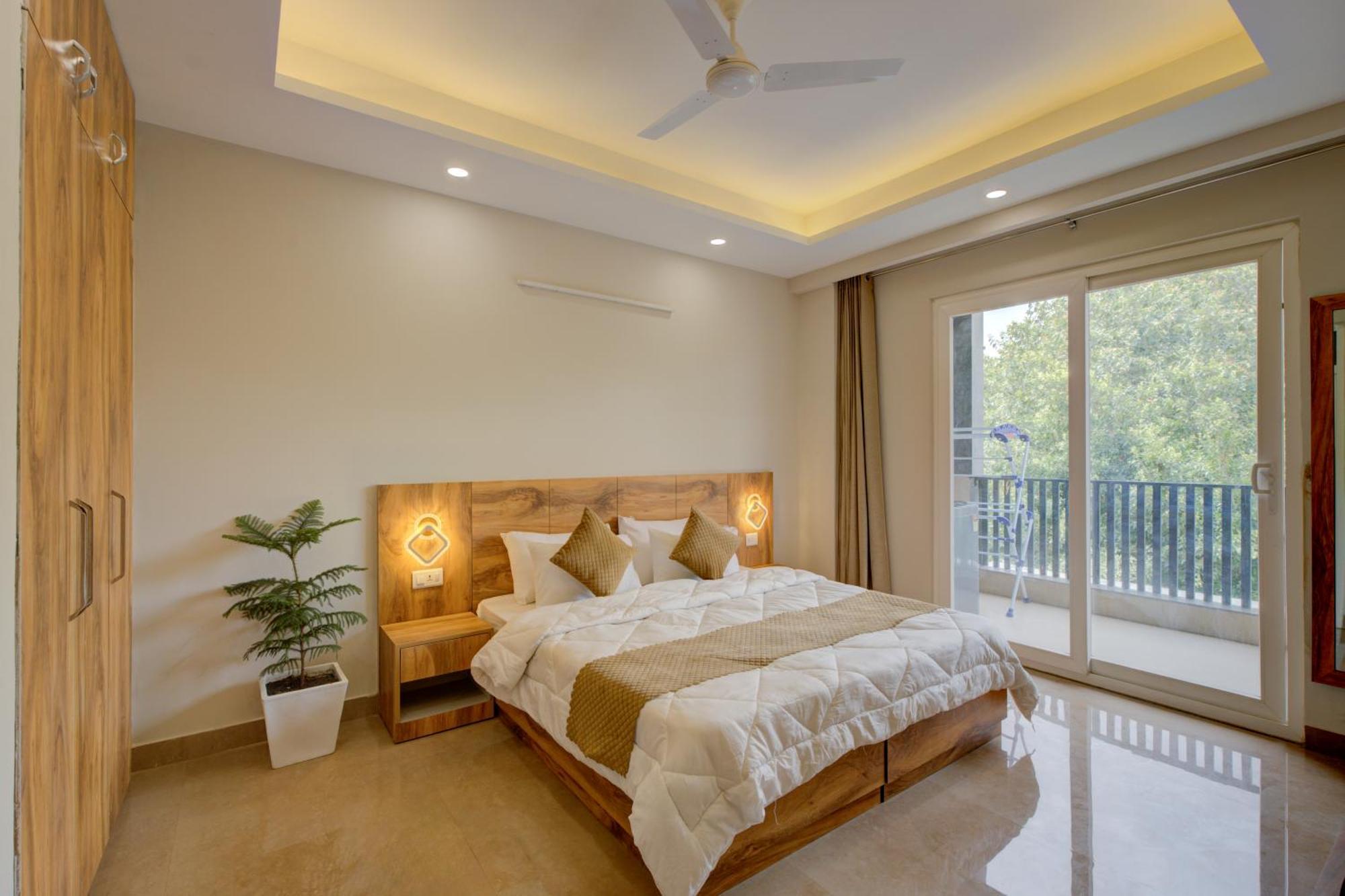 1 Bhk Serviced Apartments Near Millennium City Centre Gurugram With Private Washing Machine Gurgaon Exterior photo