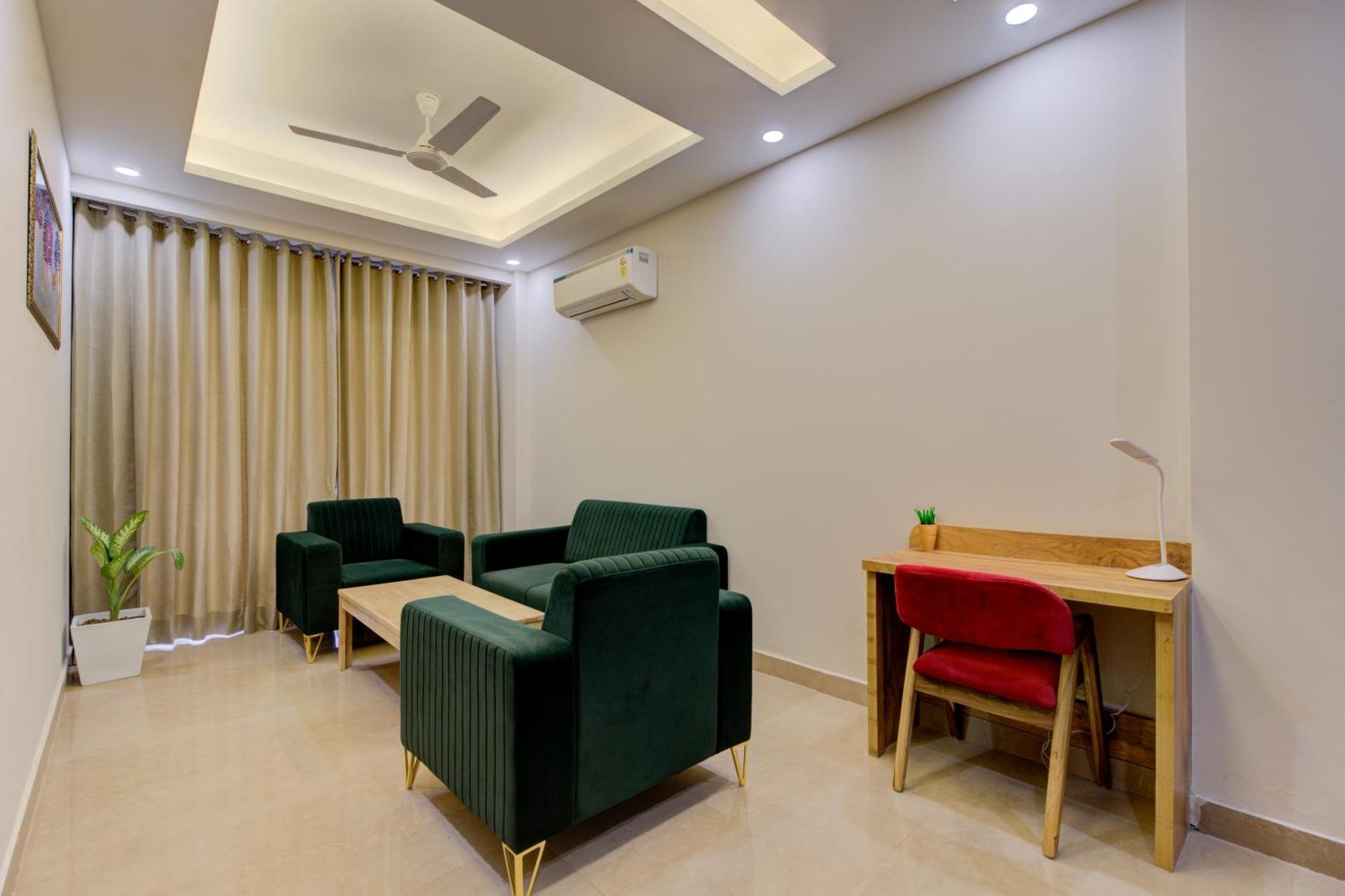 1 Bhk Serviced Apartments Near Millennium City Centre Gurugram With Private Washing Machine Gurgaon Exterior photo